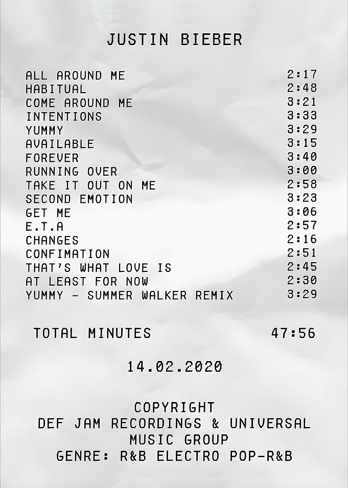 Justin Bieber Music List