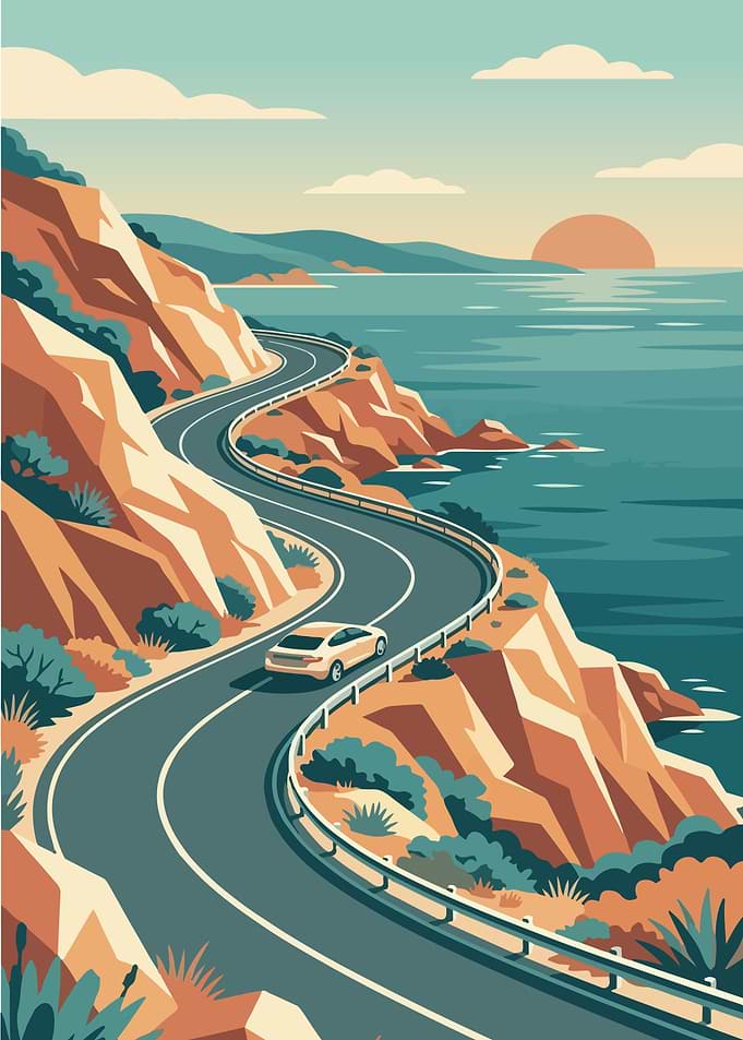 Scenic Coastal Road Trip