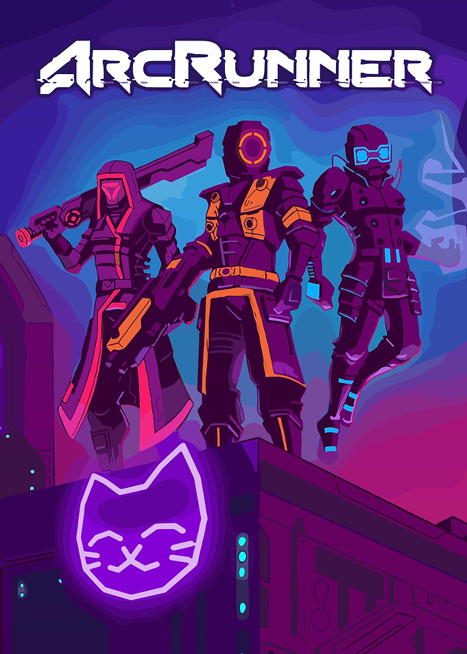 Arcrunner Game Art with Cyberpunk Characters