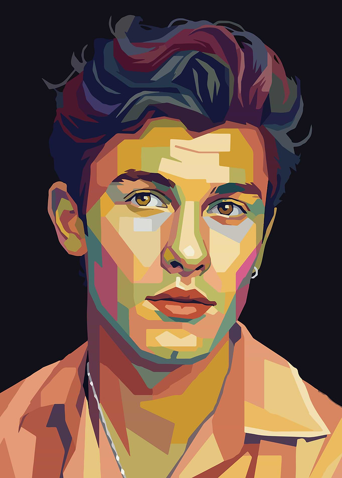 Pop Art Portrait of Shawn Mendes