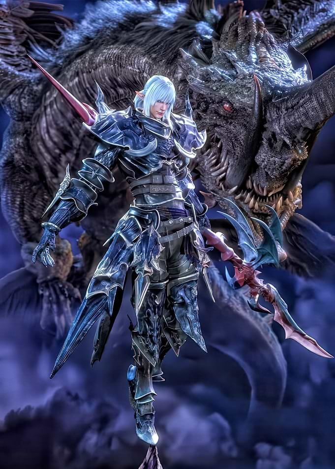 Warrior and Dragon in Armor