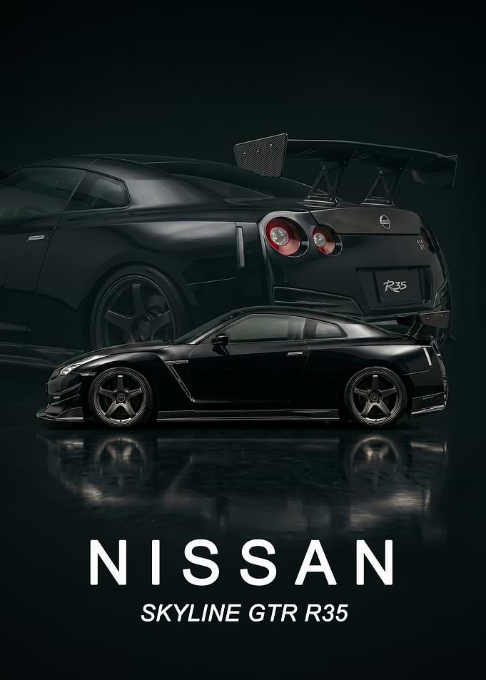 Nissan Skyline GTR R35 art poster