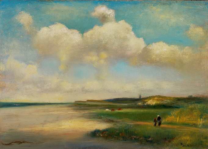 Coastal Landscape with Figures and Cattle