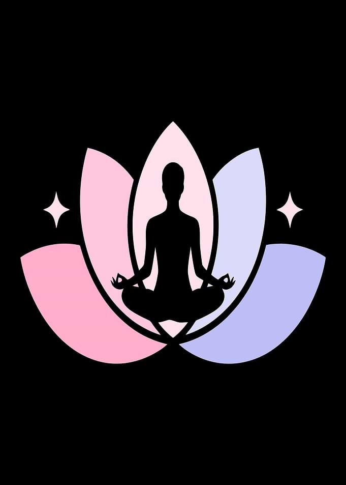 Meditating figure in lotus flower