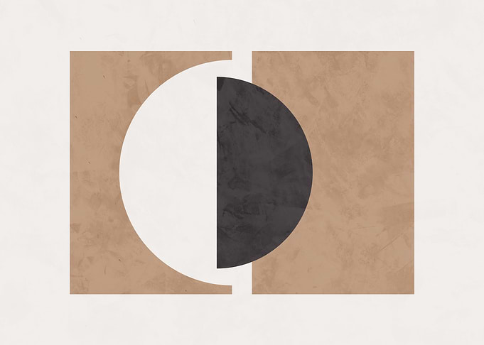 Abstract Geometric Circle and Rectangle