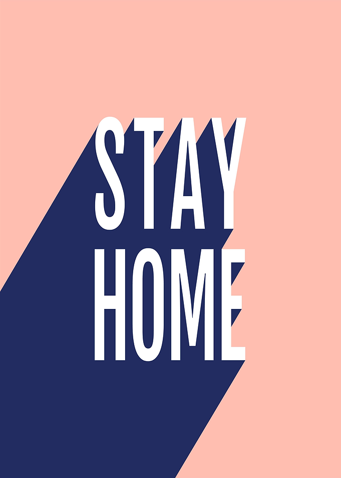 Stay Home Text Art