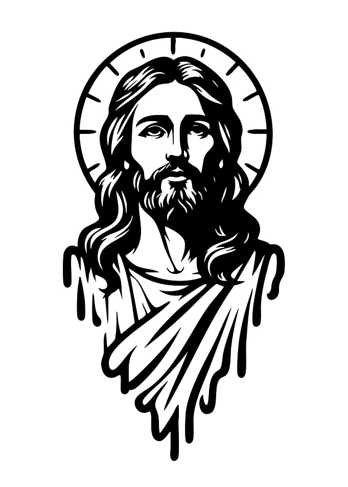 Jesus Christ Drip Art