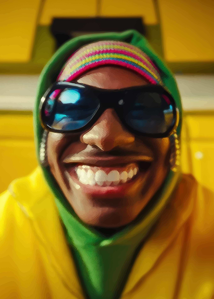 Man in Yellow Hoodie and Sunglasses