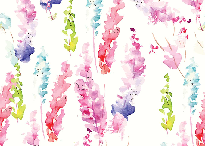 Watercolor floral pattern