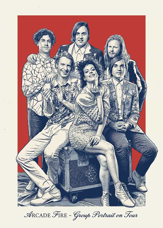 Arcade Fire Group Portrait on Tour