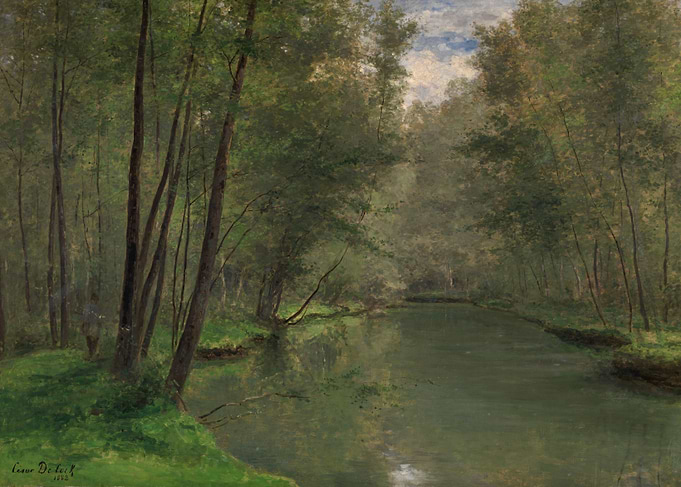 Serene Forest River Scene