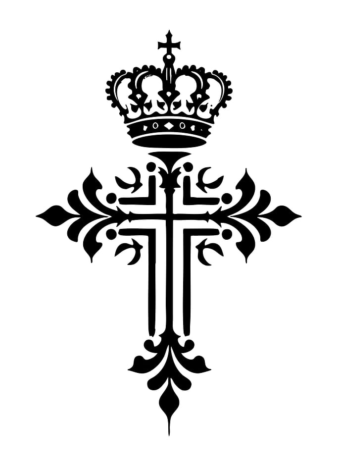 Ornate Cross with Crown