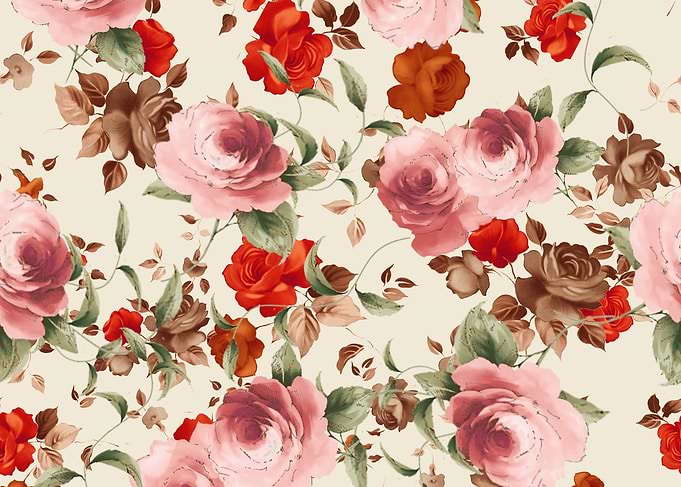 Vintage Rose Floral Pattern