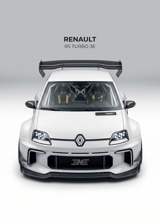 Renault R5 Turbo 3E Front View poster