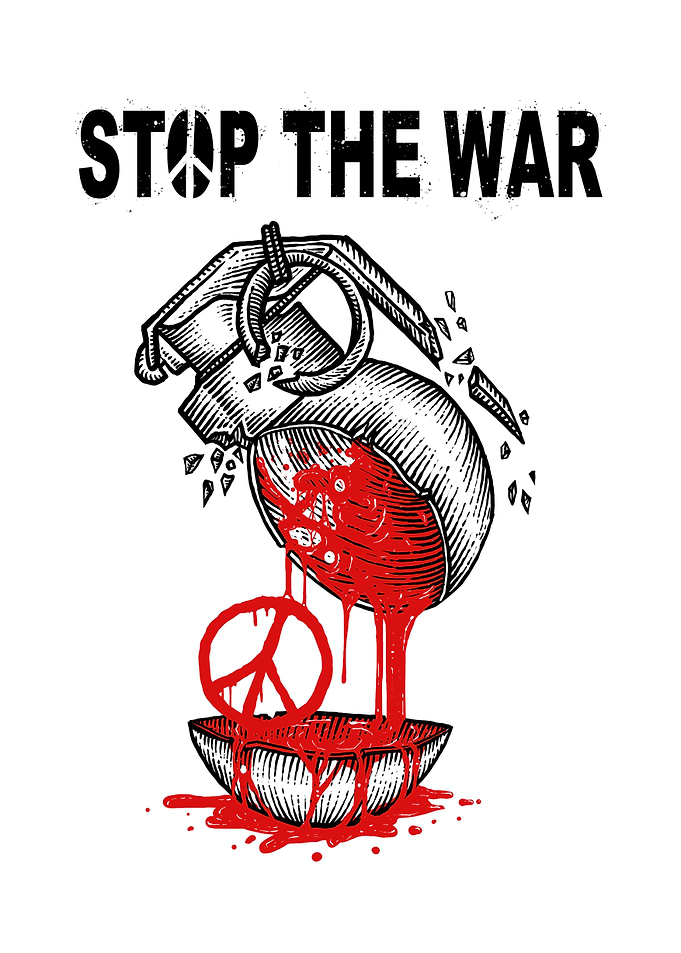 Stop the War Peace Symbol Grenade