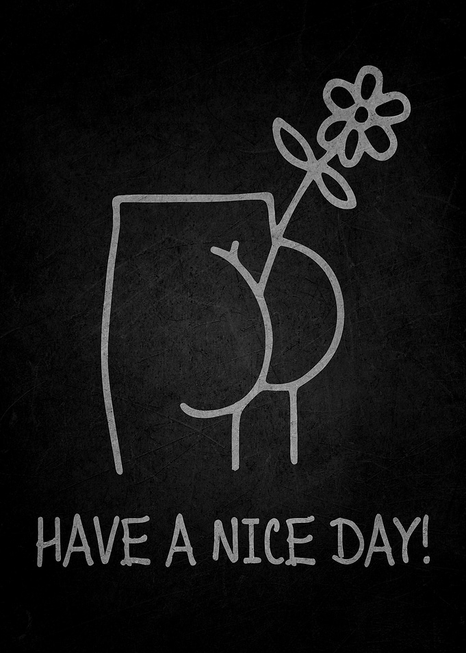 Funny Butt Flower Greeting