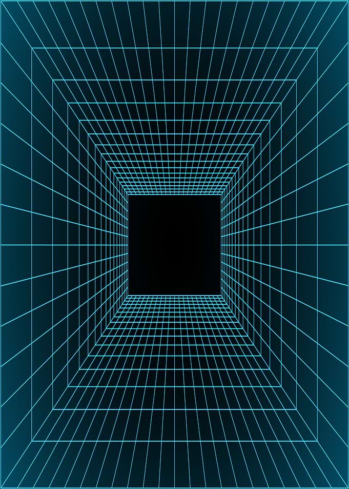 Neon Grid Tunnel