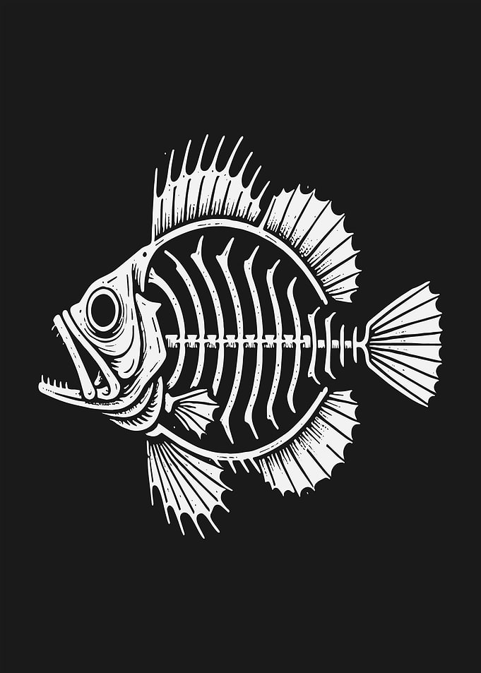 Fish Skeleton Illustration