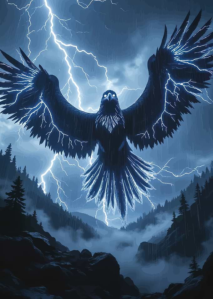 Thunderbird in a Lightning Storm