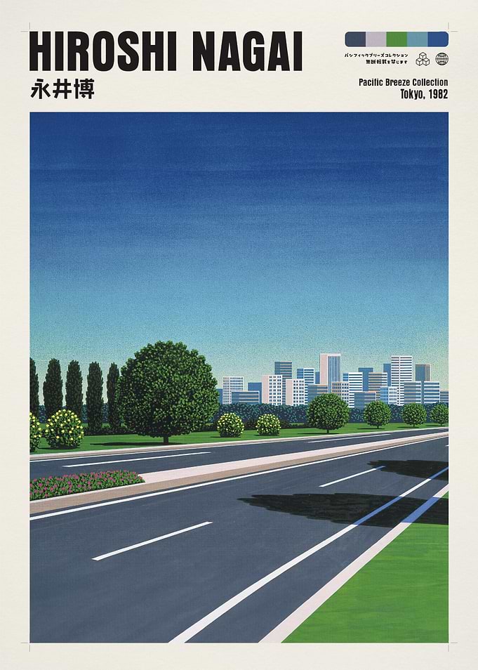 Hiroshi Nagai Cityscape Road Painting