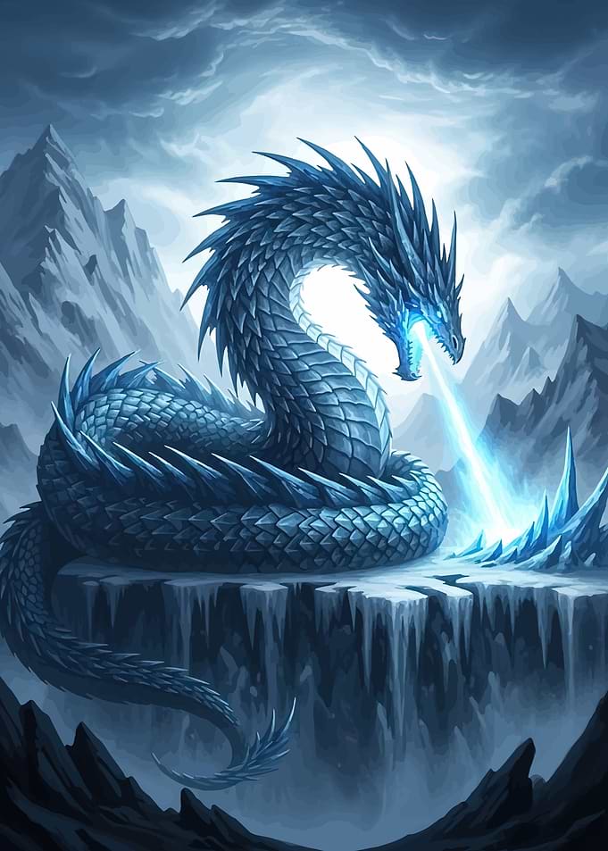 Ice Dragon Breathing Frost