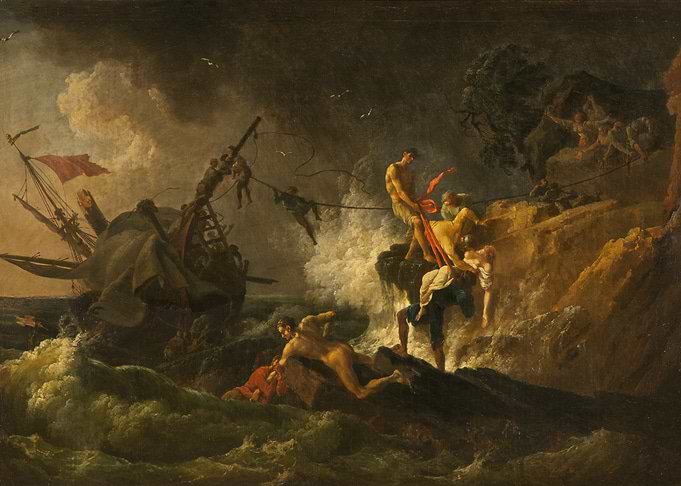 Shipwreck Rescue in a Storm