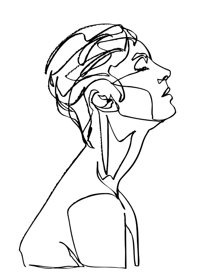Minimalist Line Art Portrait