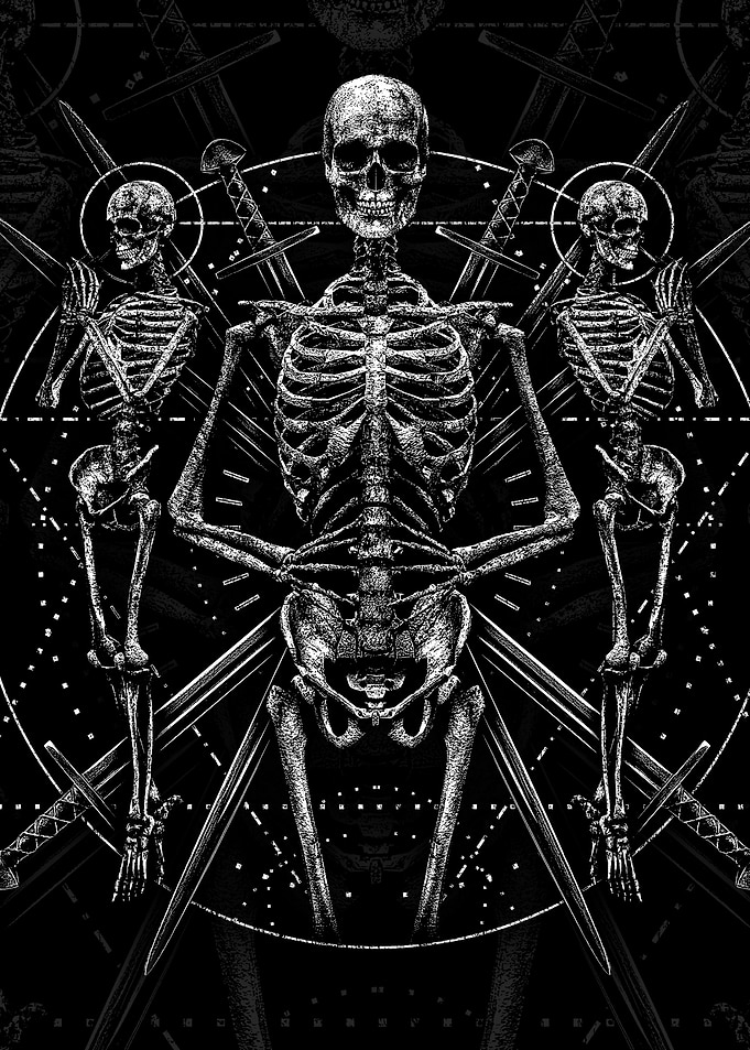 Praying skeletons
