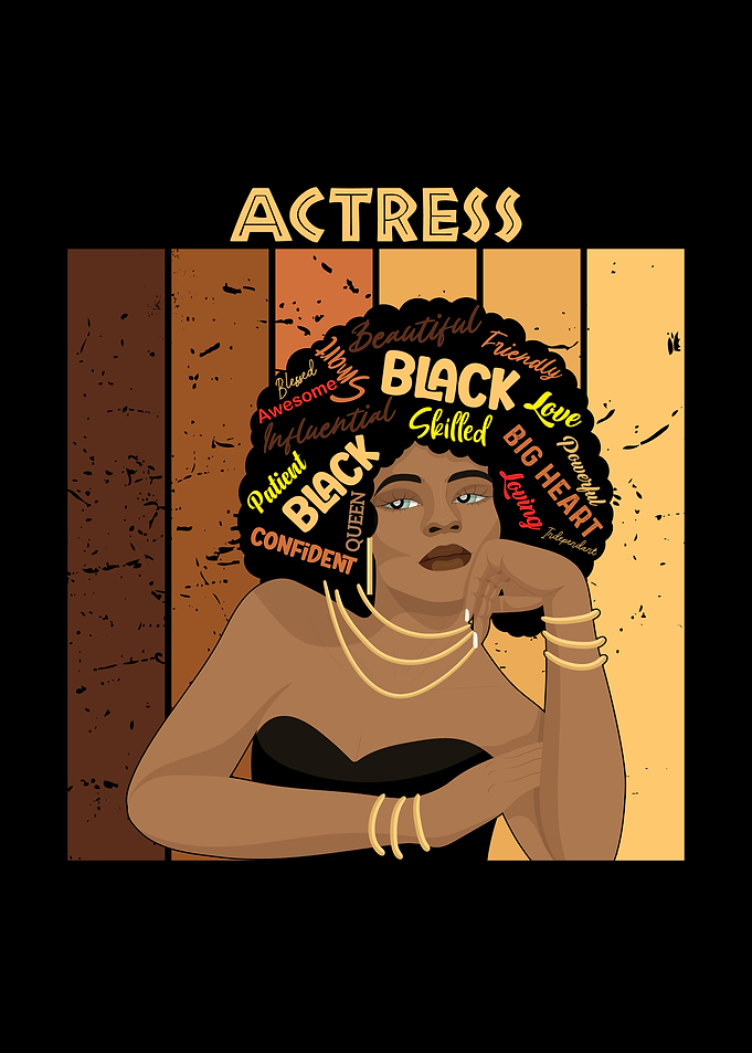 Black Actress Word Cloud Portrait