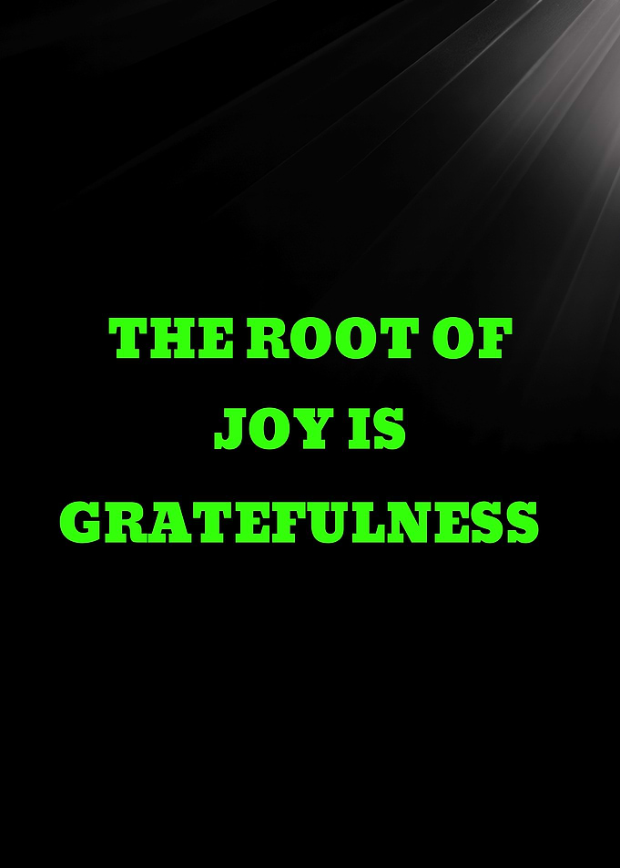 The Root of Joy is Gratefulness