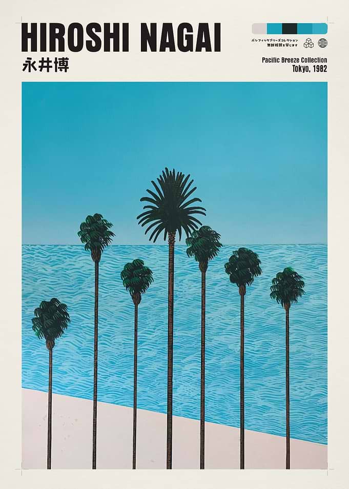 Hiroshi Nagai Palm Trees Poster
