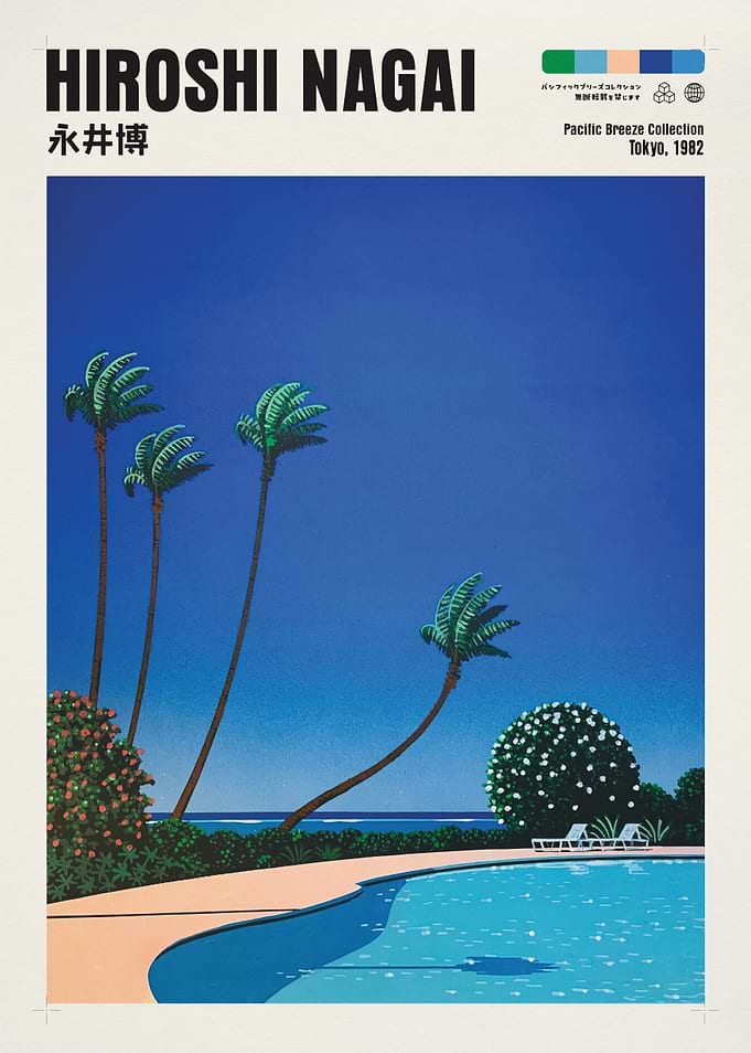Hiroshi Nagai Pacific Breeze Collection Poster