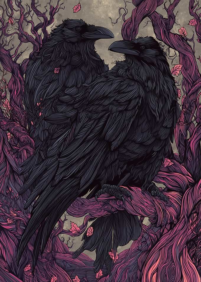 Two Ravens in a Twisted Forest
