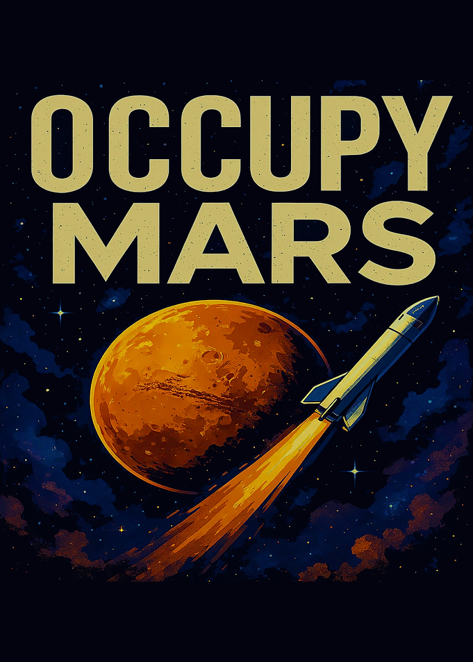 Occupy Mars Rocket and Planet
