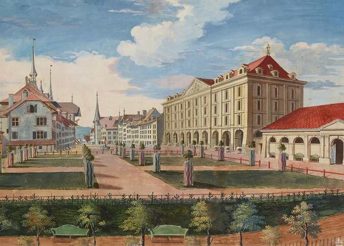 European City Square Painting
