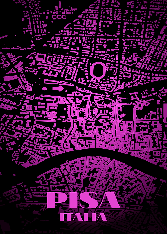 Pisa Italia City Map Art