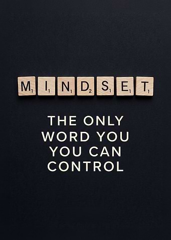 Mindset Scrabble Tiles and Quote