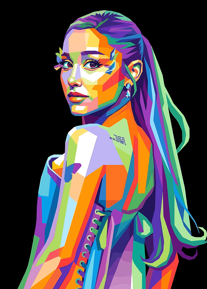 Ariana Grande Pop Art Portrait