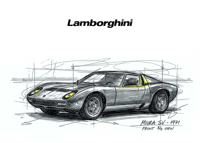Lamborghini Miura SV 1971 Sketch