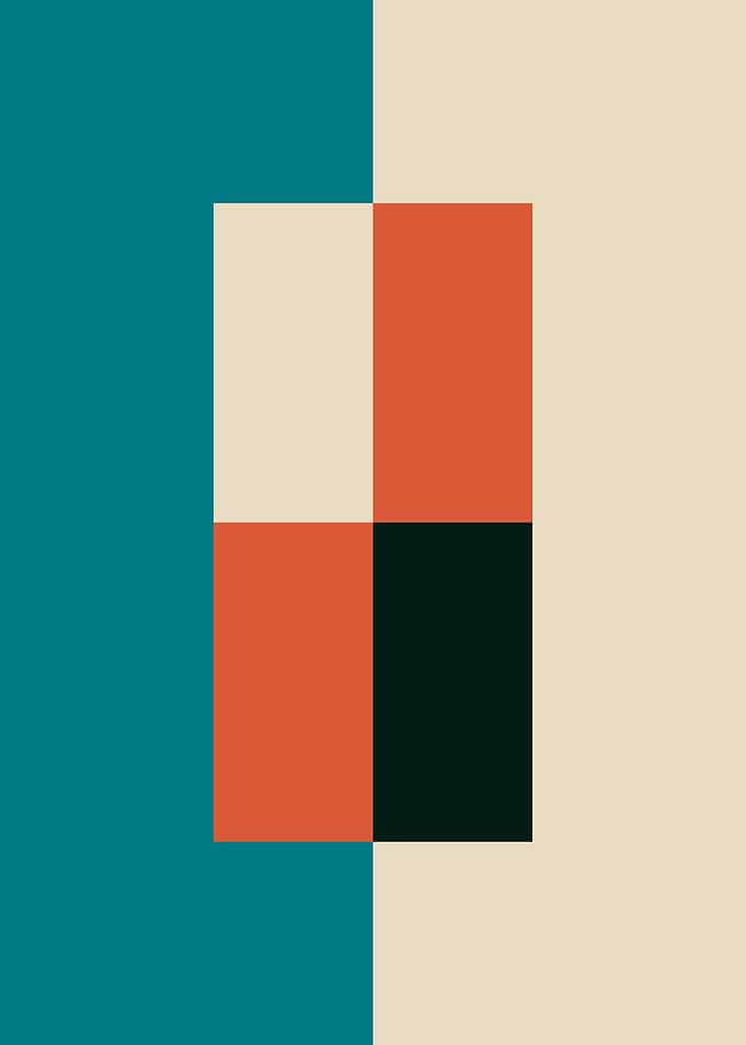 Abstract Geometric Color Blocks