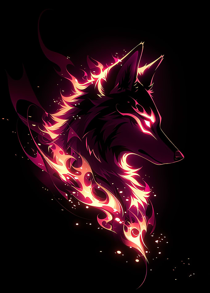 Fiery Wolf Spirit