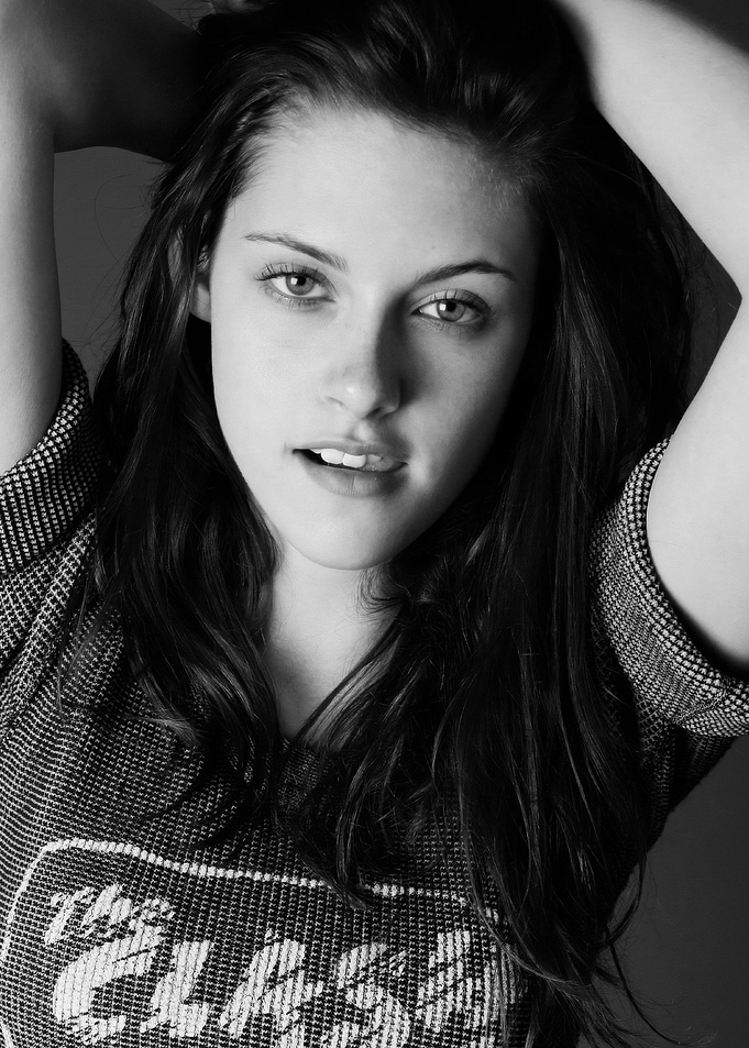 Kristen Stewart Black and White Portrait