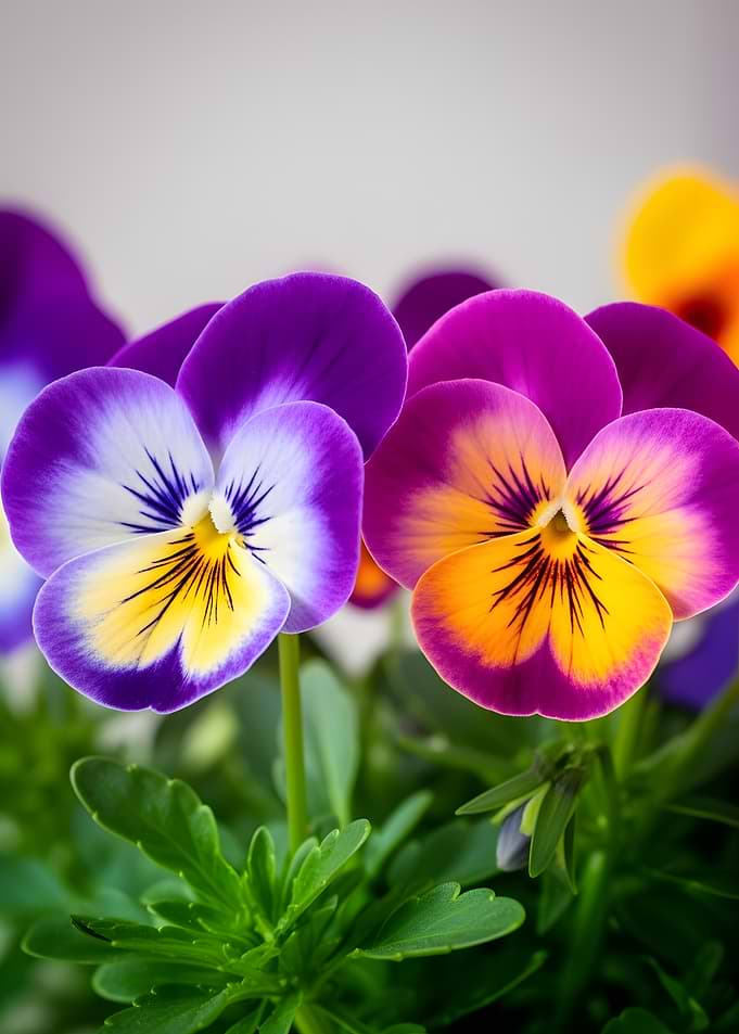 Vibrant Pansy Flowers