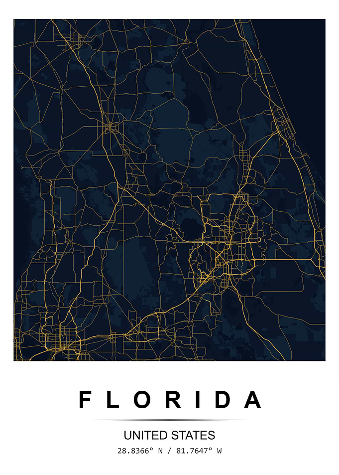 Florida Map Art