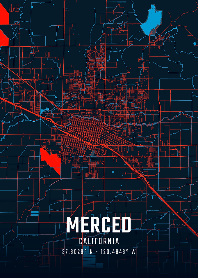 Merced California City Map