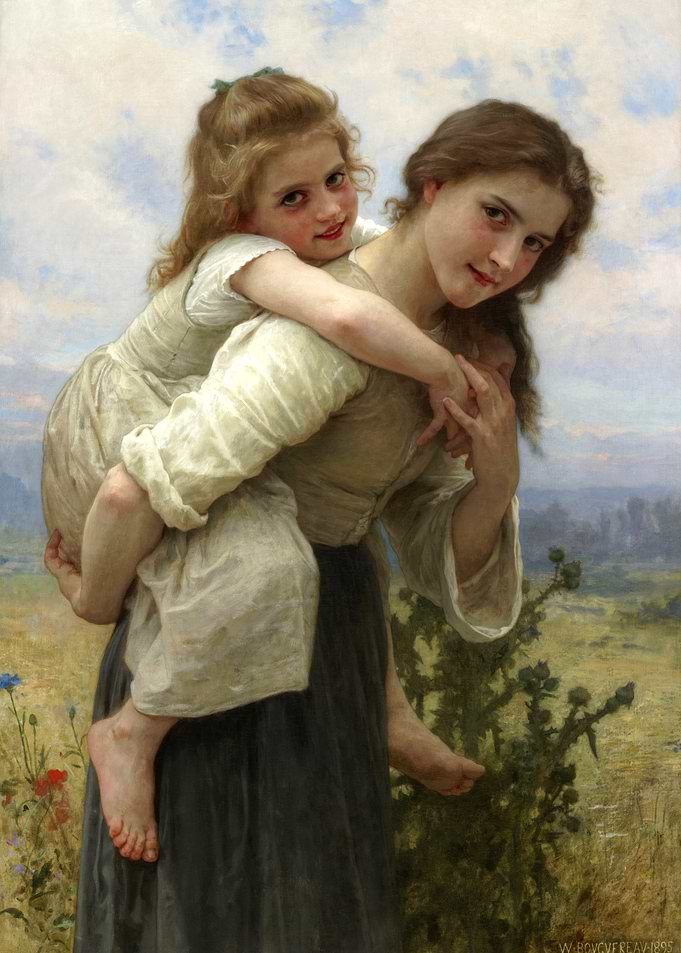 Pleasant Burden – Mother and Child by William Bouguereau