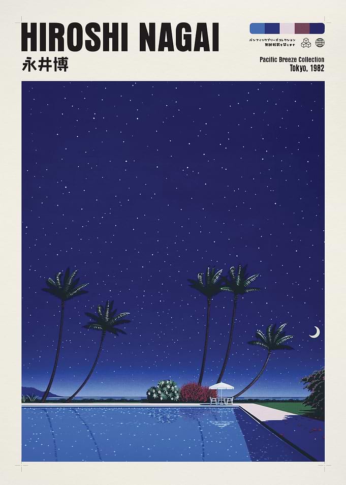 Hiroshi Nagai Night Poolside