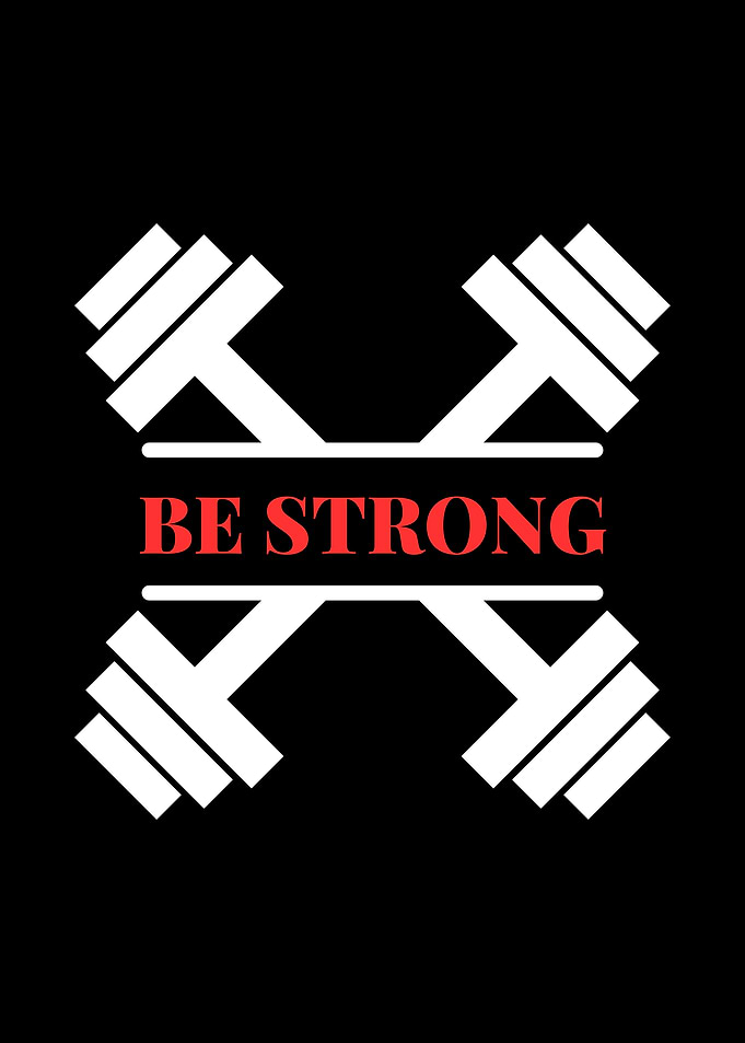 Be Strong Dumbbell Graphic