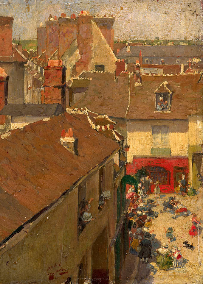 Rooftops and Courtyard Scene