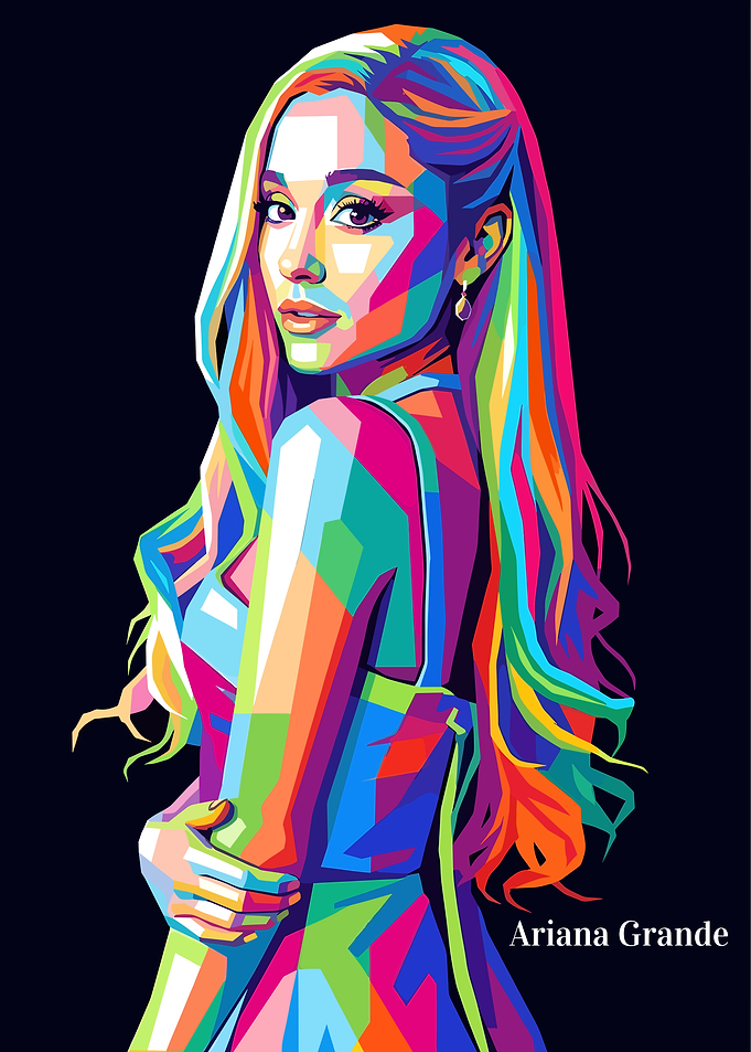 Ariana Grande Pop Art Portrait
